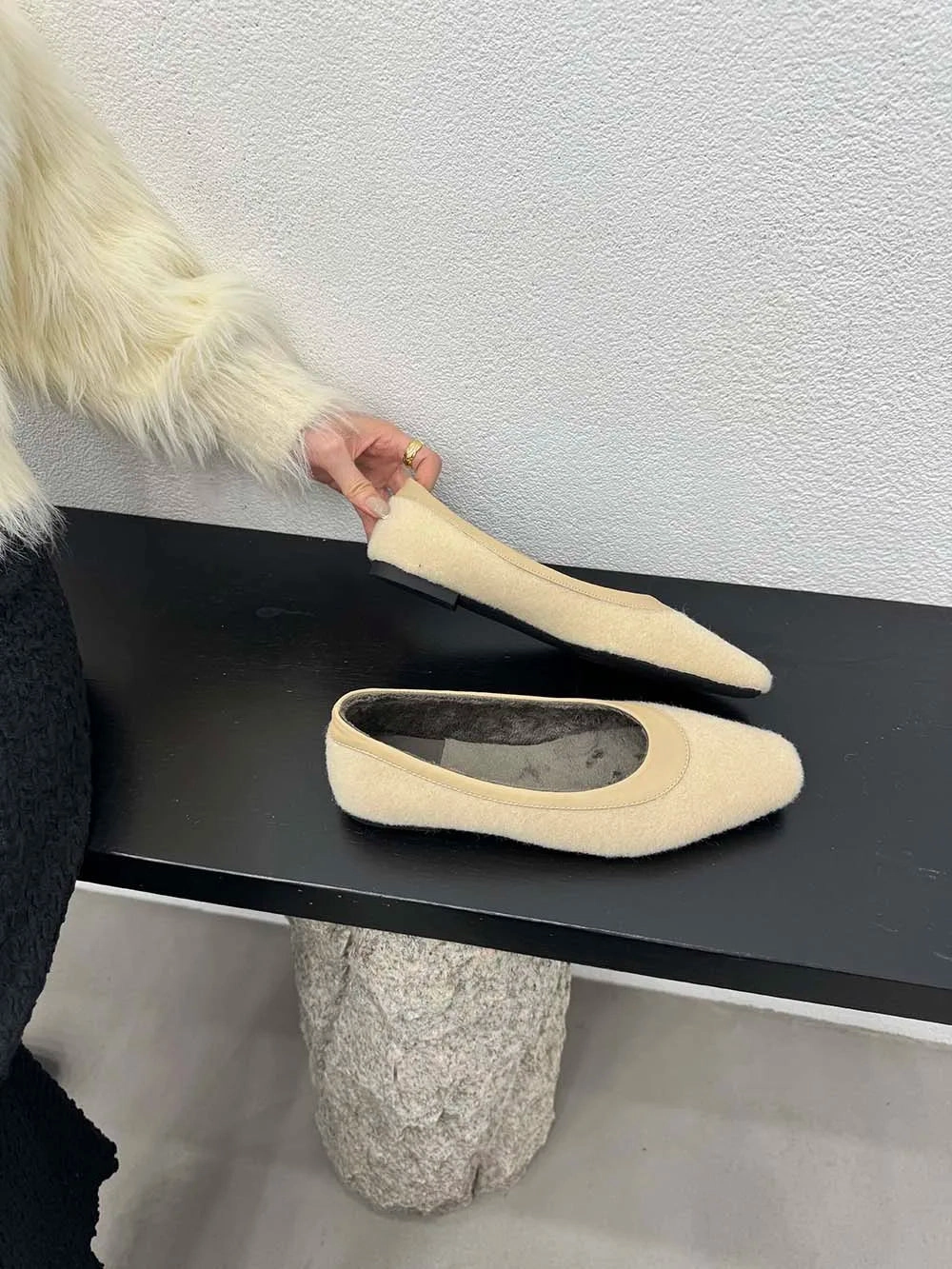 NULL binfenxie  -  Fashion Women Flats Loafers Autumn Spring Shallow Slip On Dress Shoes Casual Daily Party Comfortable Walk Office Shoes Woman 39