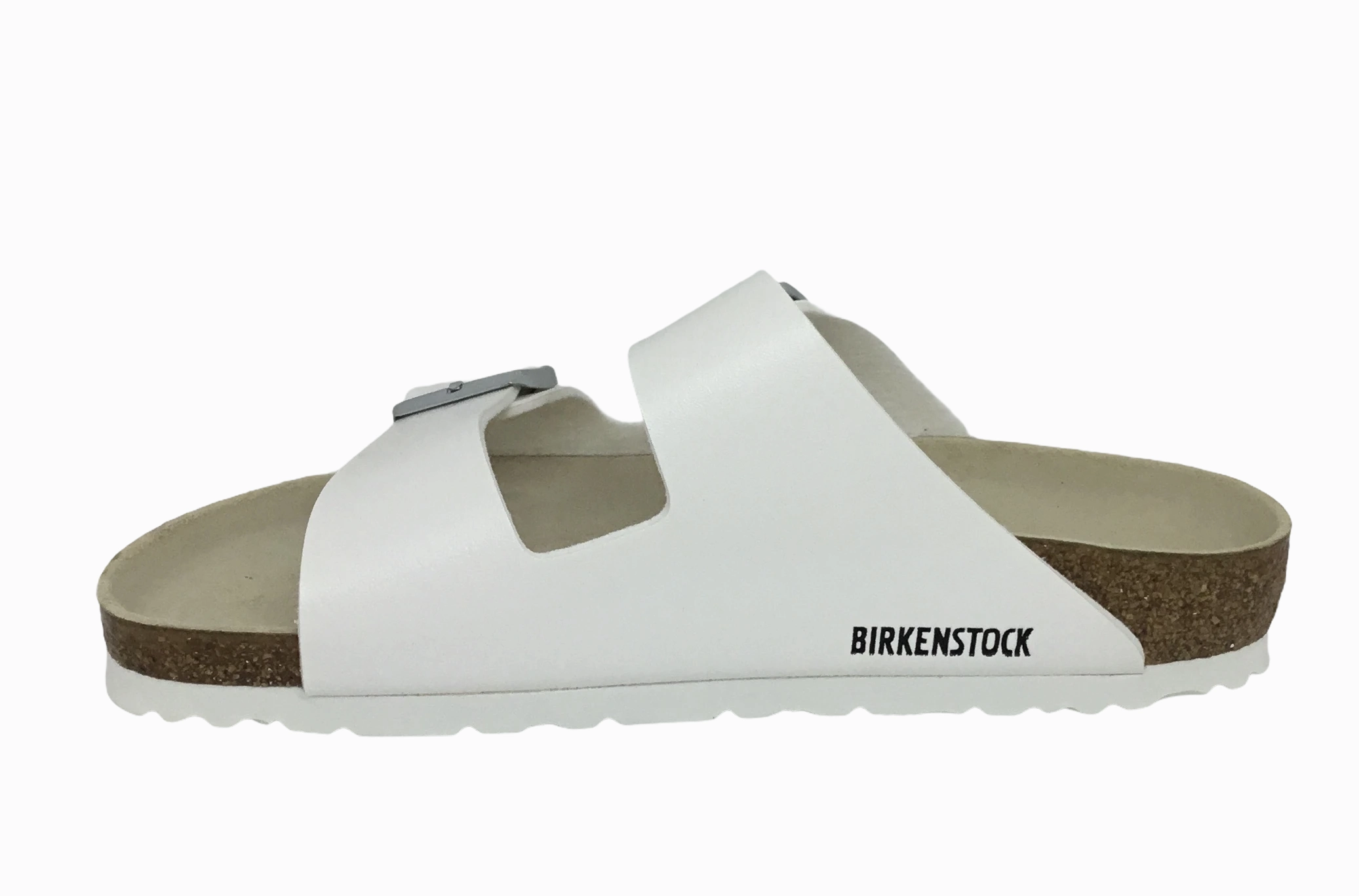 White Clean Birkenstock Arizona NARROW FIT