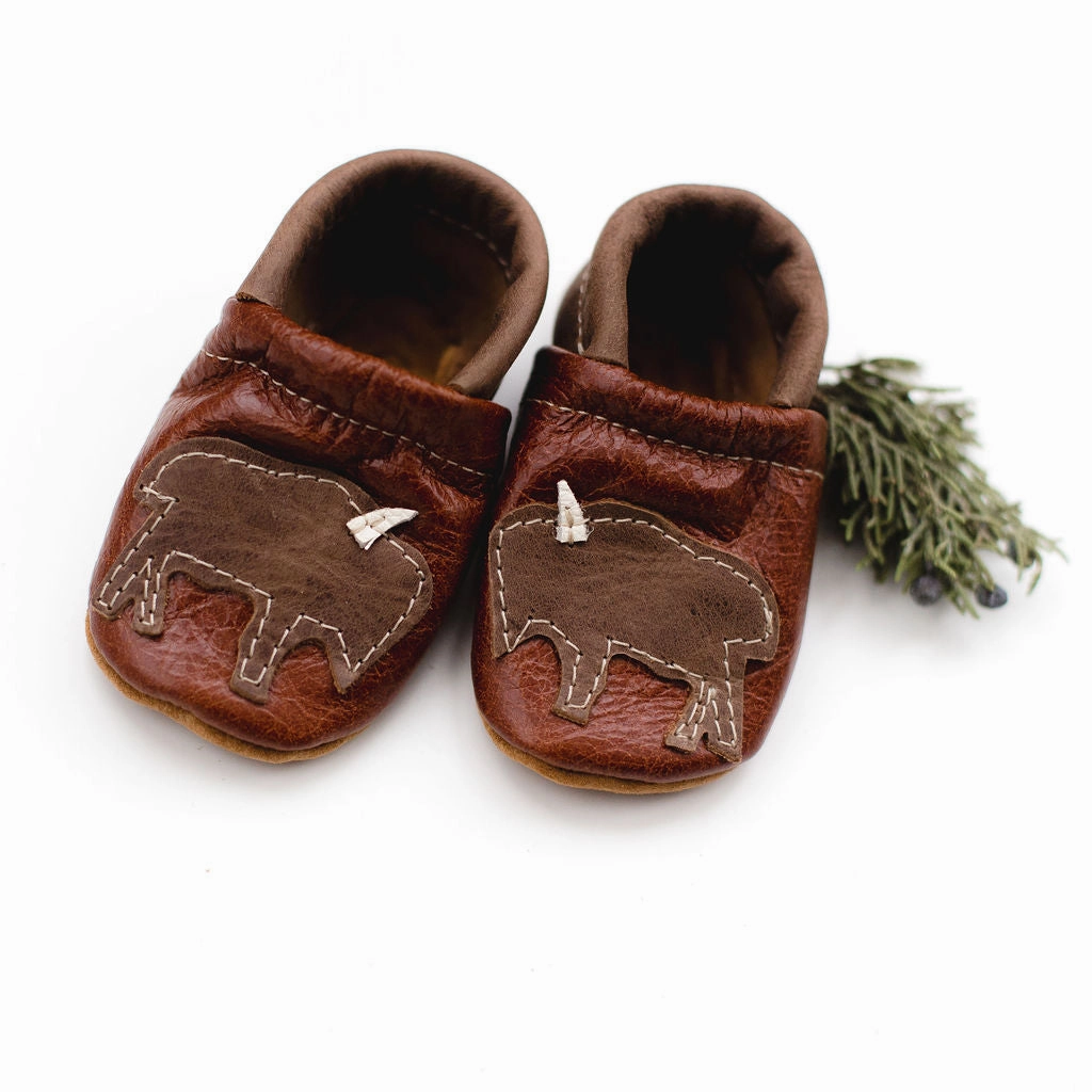 Bison on Saddle Leather Shoes Moccs Baby and Toddler Asics Gel Dedicate 8 Tennis Shoe