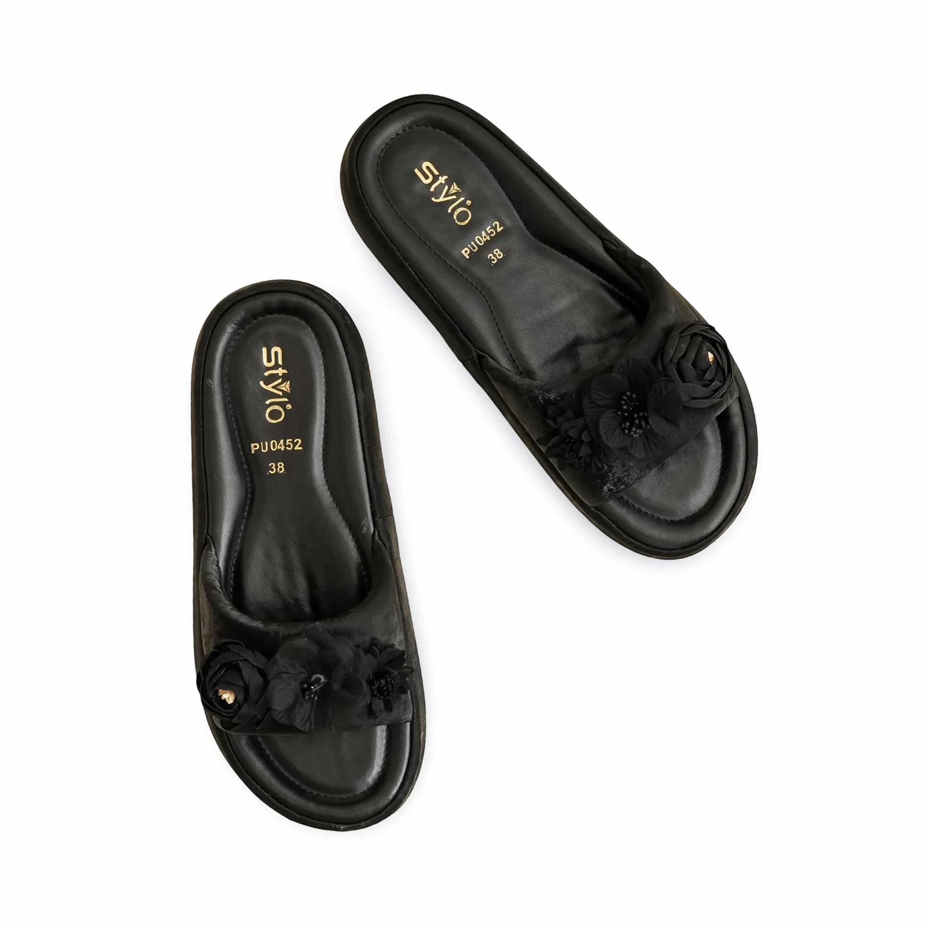 Best Postpartum Slippers Black Formal Slipper PU0452