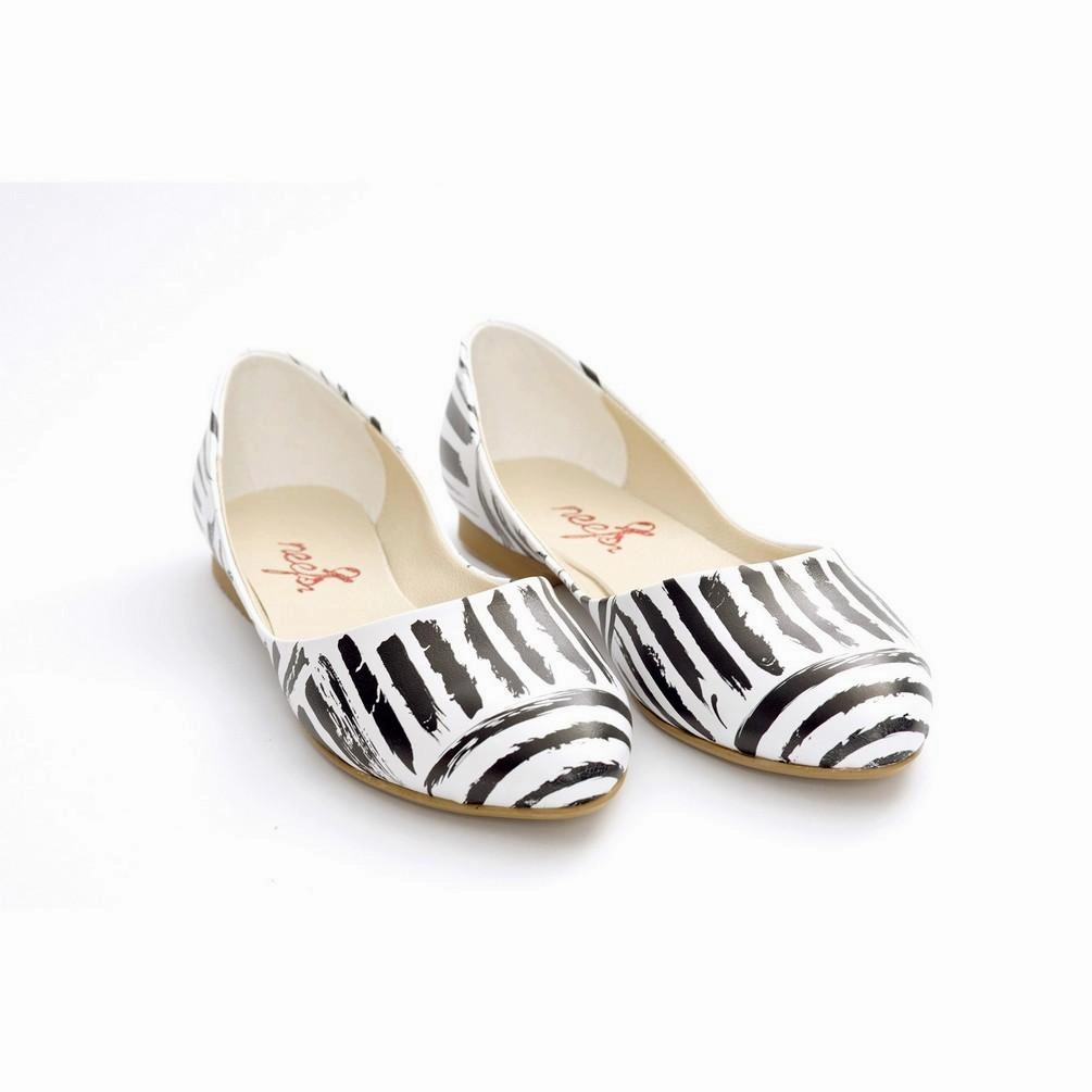 Campus Cool Star Mood Black and White Ballerinas Shoes NSS351