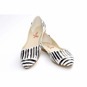 Urban Walk Soft Land Black and White Ballerinas Shoes NSS351