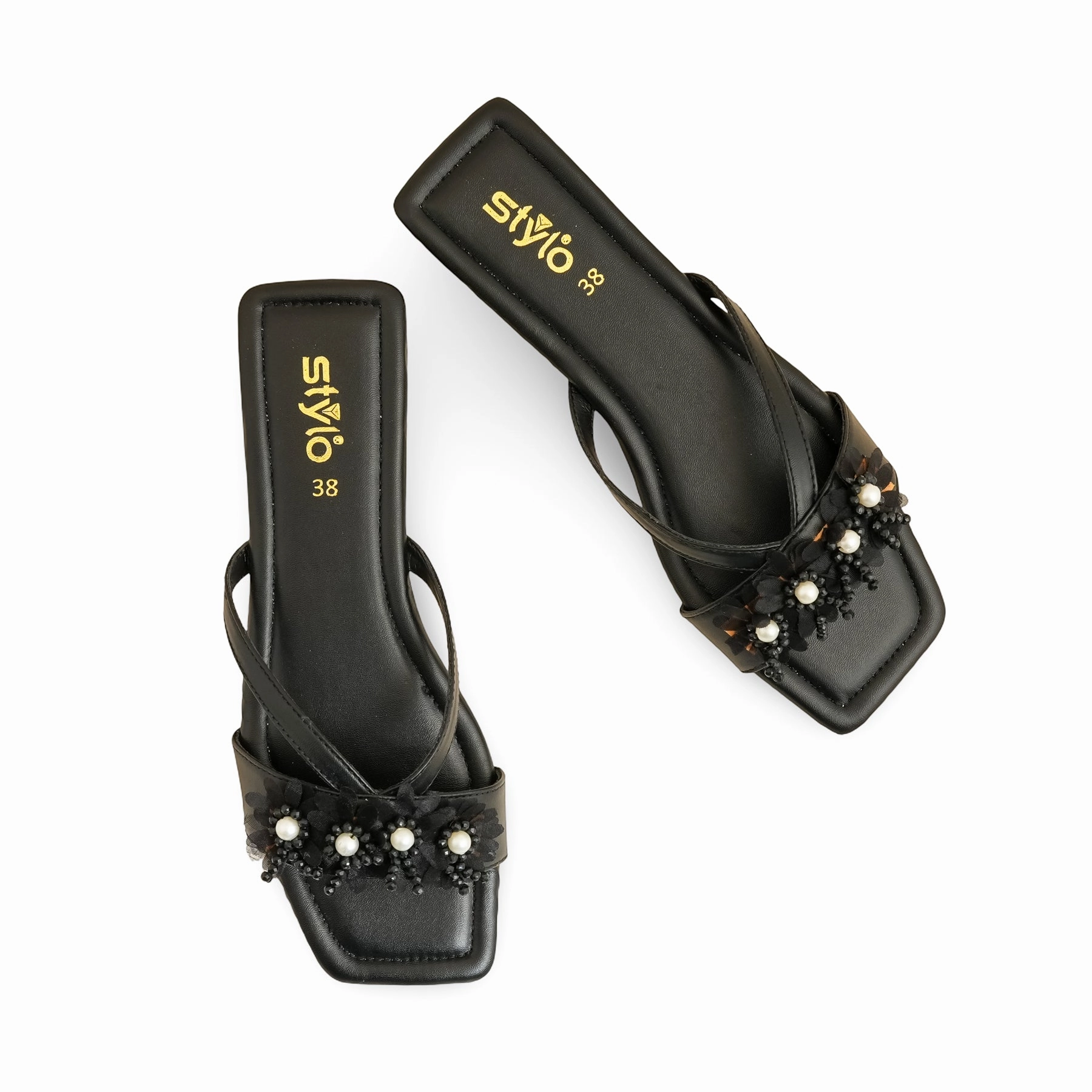 Slippers Wide Width Black Casual Slipper CL2060