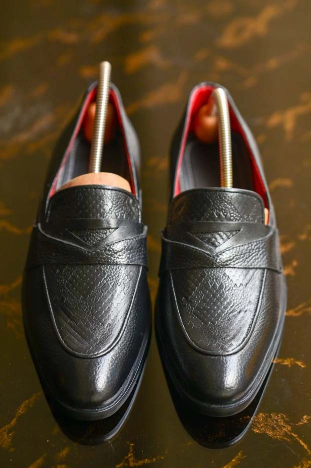 Black Cow Leather Shoes-Sku 338 Asics Distance Shoes