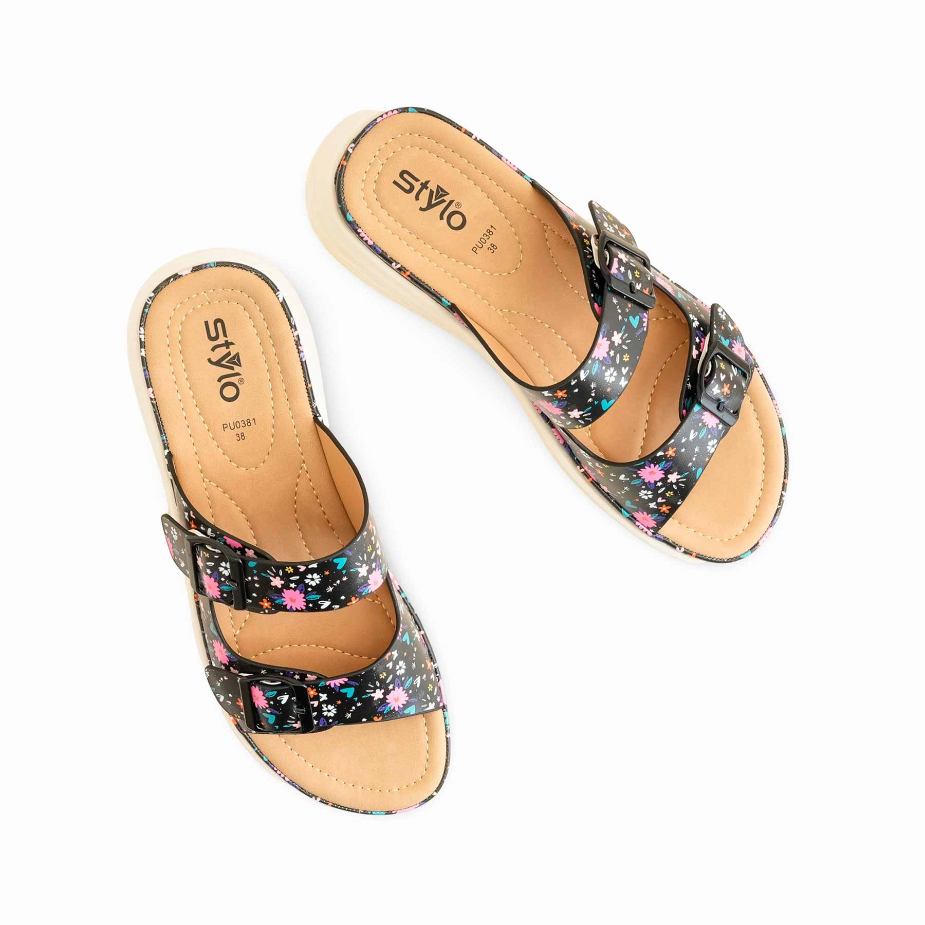 Fuzzy Animal Slippers Black Formal Slipper PU0381