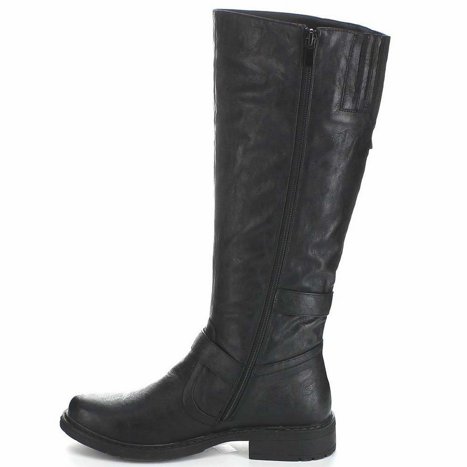 Hunter Original Wellies Rain Boots Black Riding Double Ankle Strap Knee-high Women's Vegan Biker Boots