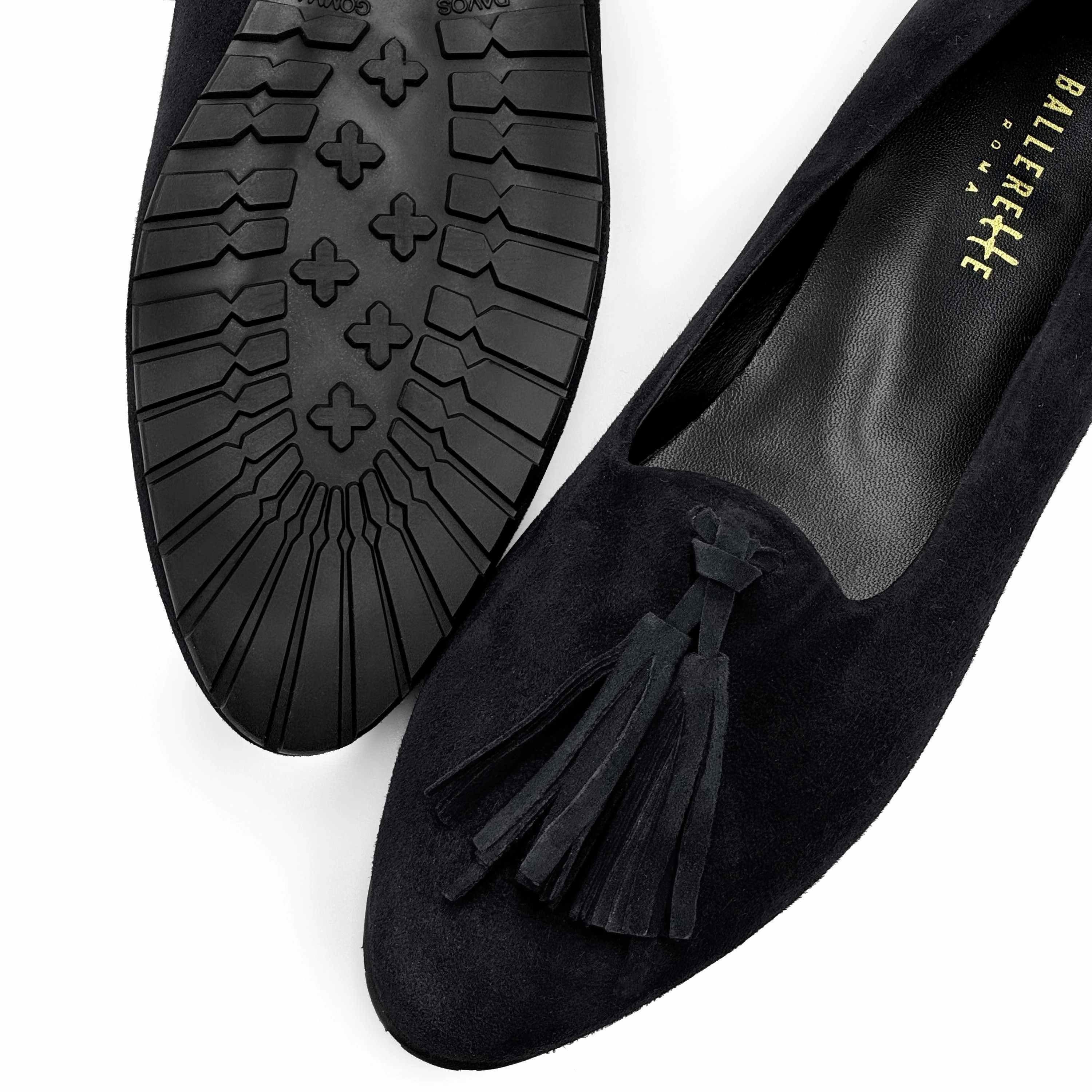 Black suede women moccasins with tassels Dress Shoes Fashion