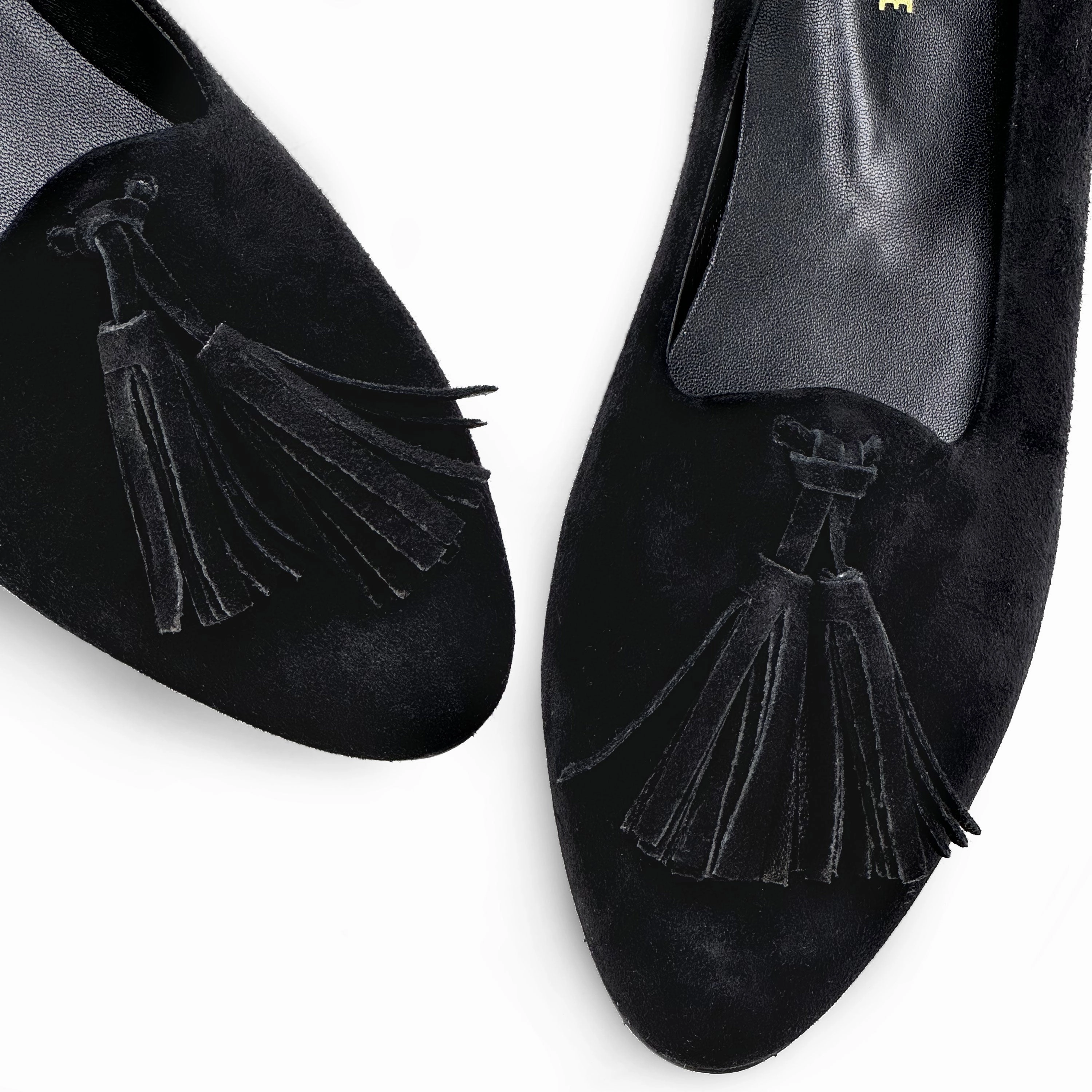 Plantar Fasciitis Shoes Dress Shoes Black suede women moccasins with tassels