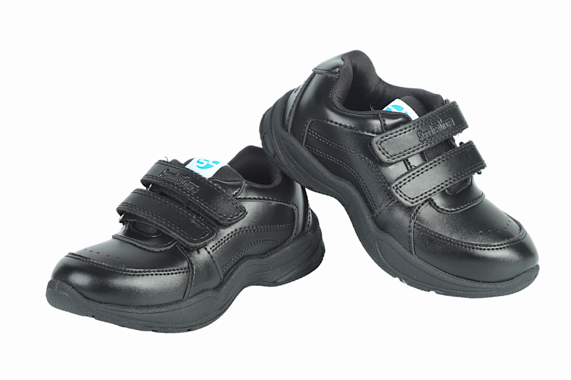 Franco Sarto Boots Black Velcro School Shoes for Kids 57002 (10 to 12 Yrs)