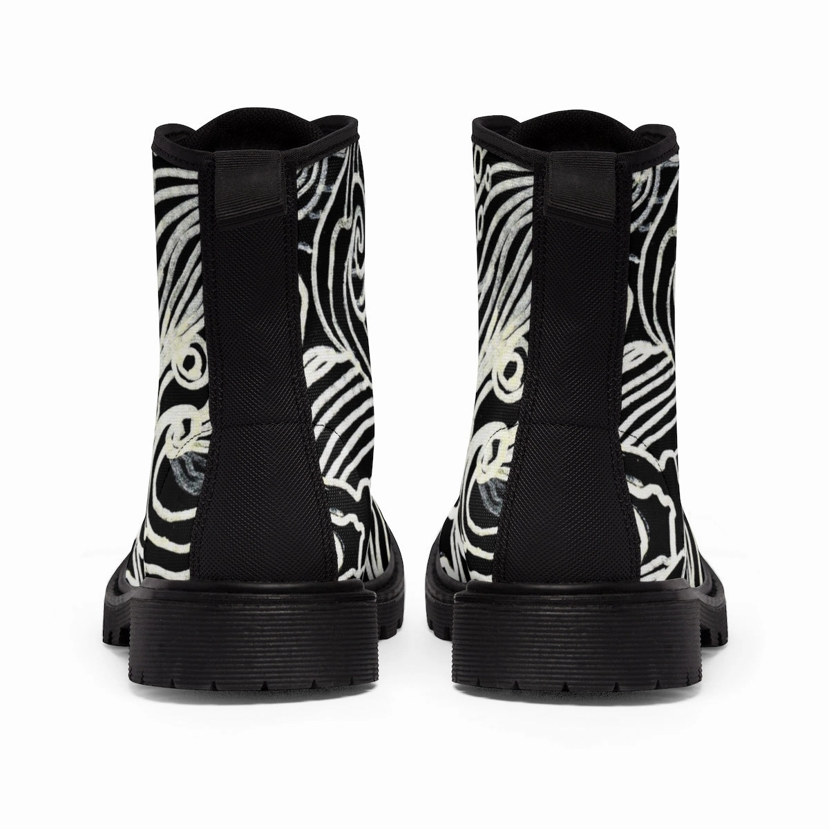 Black Waves Women's Boots, Curvy Waves Pattern Winter Lace-up Toe Cap Boots Shoes Keen Revel Iii Mid Height Waterproof Insulated Hiking Boot