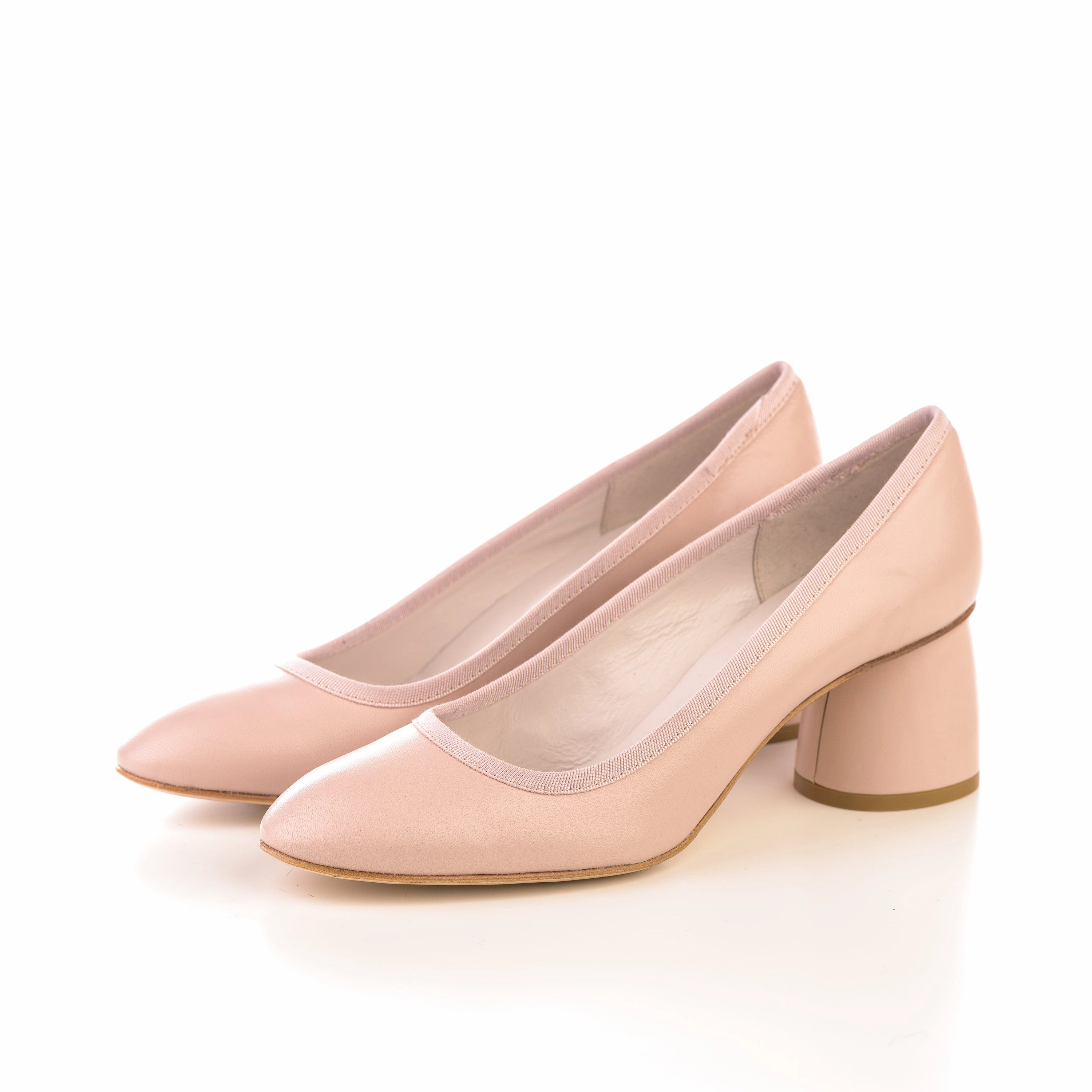 Beige leather pump ballet flats with high heel Best Shoes For Flat Pedal Mountain Biking