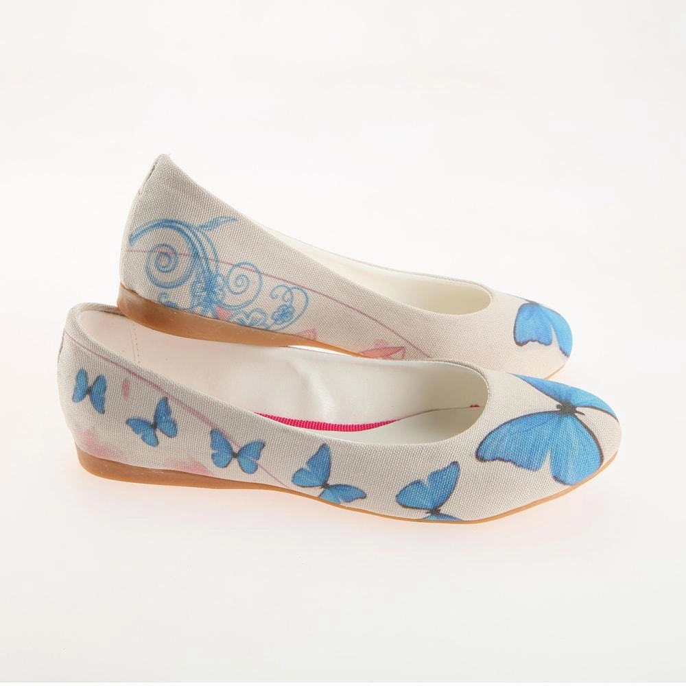 Blue Butterfly Ballerinas Shoes 1124 Fast pace Star Shine