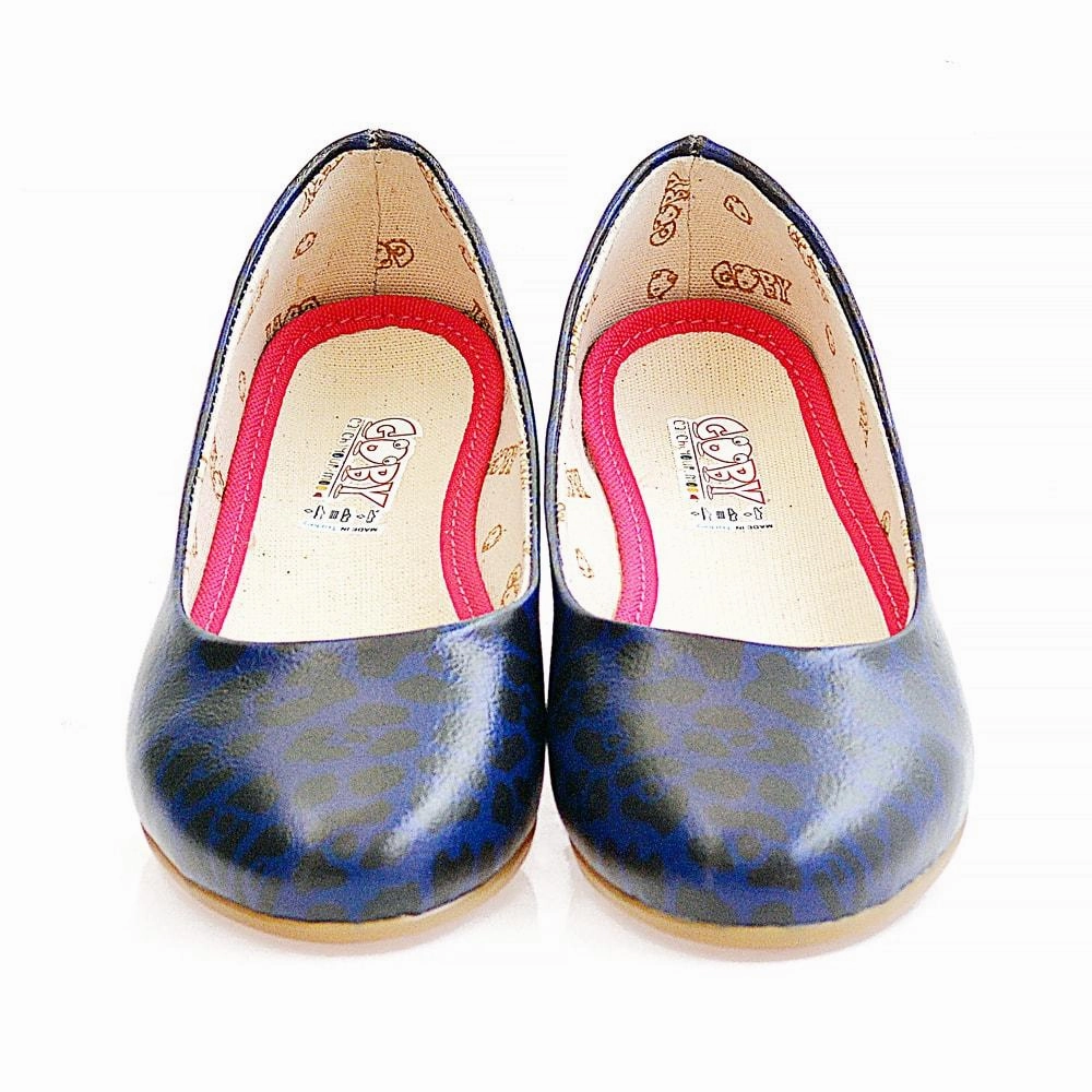 Shine Silver Blue Leopard Ballerinas Shoes 2003