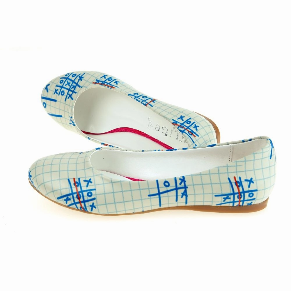 Denim Cool Blue OXO Ballerinas Shoes 1064