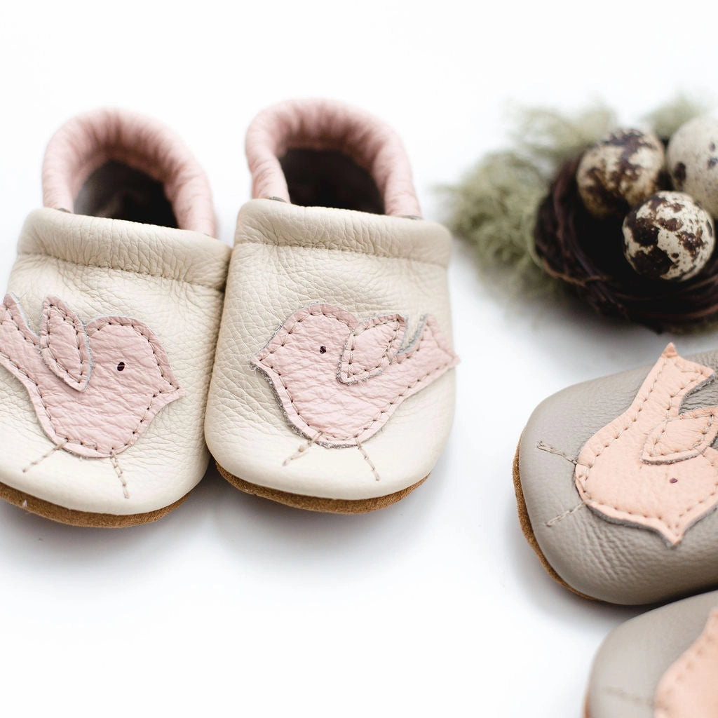 Blush Birdie Leather Shoes Moccs Baby and Toddler Over The Knee High Heel Boots