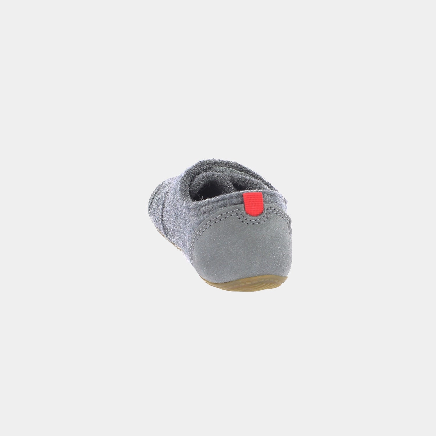 Baya Slide Boiled Wool/Suede Slipper Shoe - Grey Melange