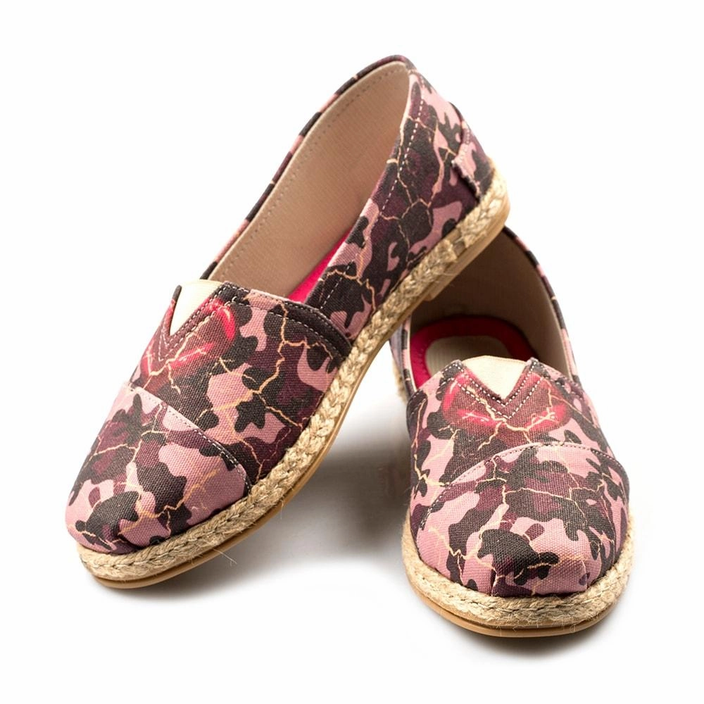 Rubber Sole Canvas Cool Camouflage Ballerinas Shoes TMH2205