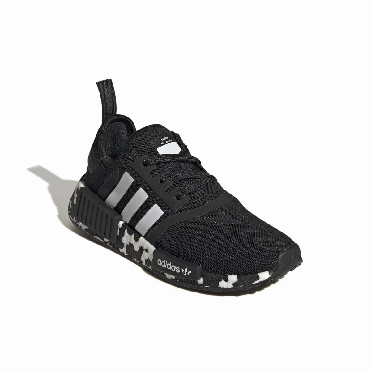 Drive Ready ADIDAS GW9594 NMD_R1 JR'S (Medium) Black/Black/White Textile Running Shoes