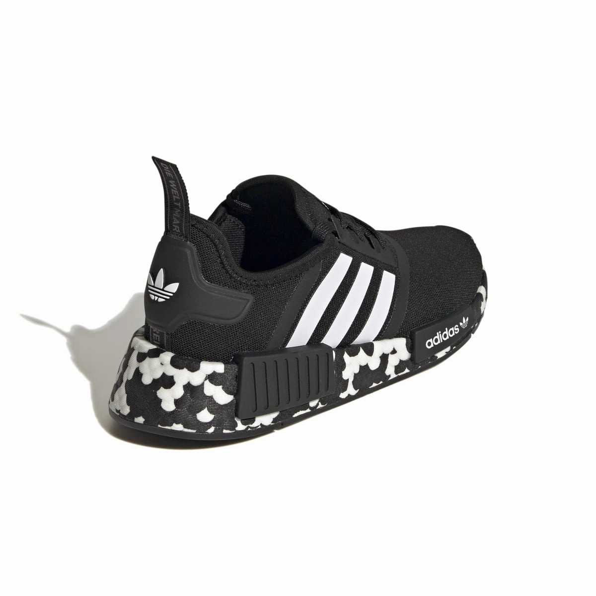 Moist Guard ADIDAS GW9594 NMD_R1 JR'S (Medium) Black/Black/White Textile Running Shoes
