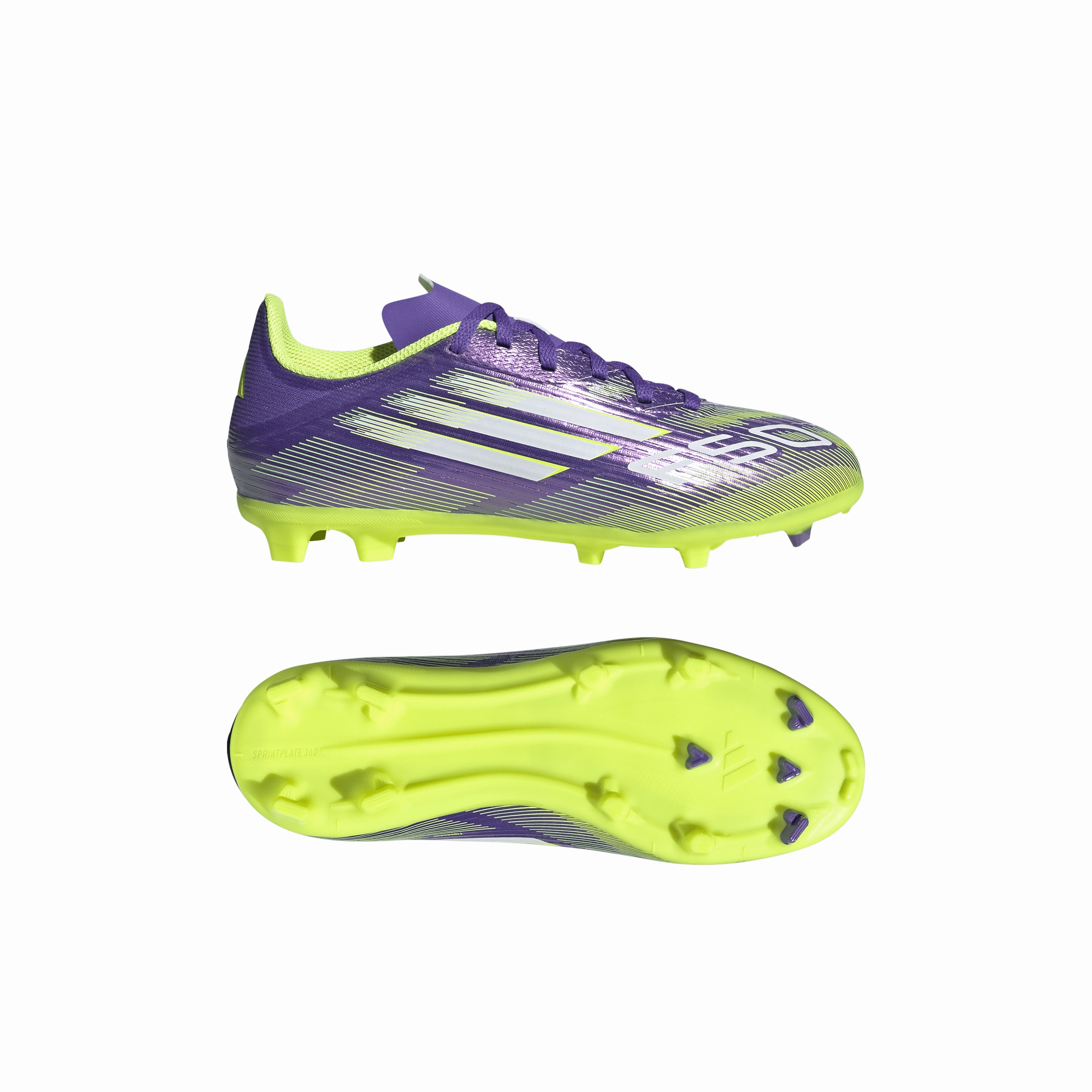 Size 6.5 Soccer Cleats adidas F50 League Firm/Multi-Ground Soccer Cleats Kids -Purple/White/Lemon
