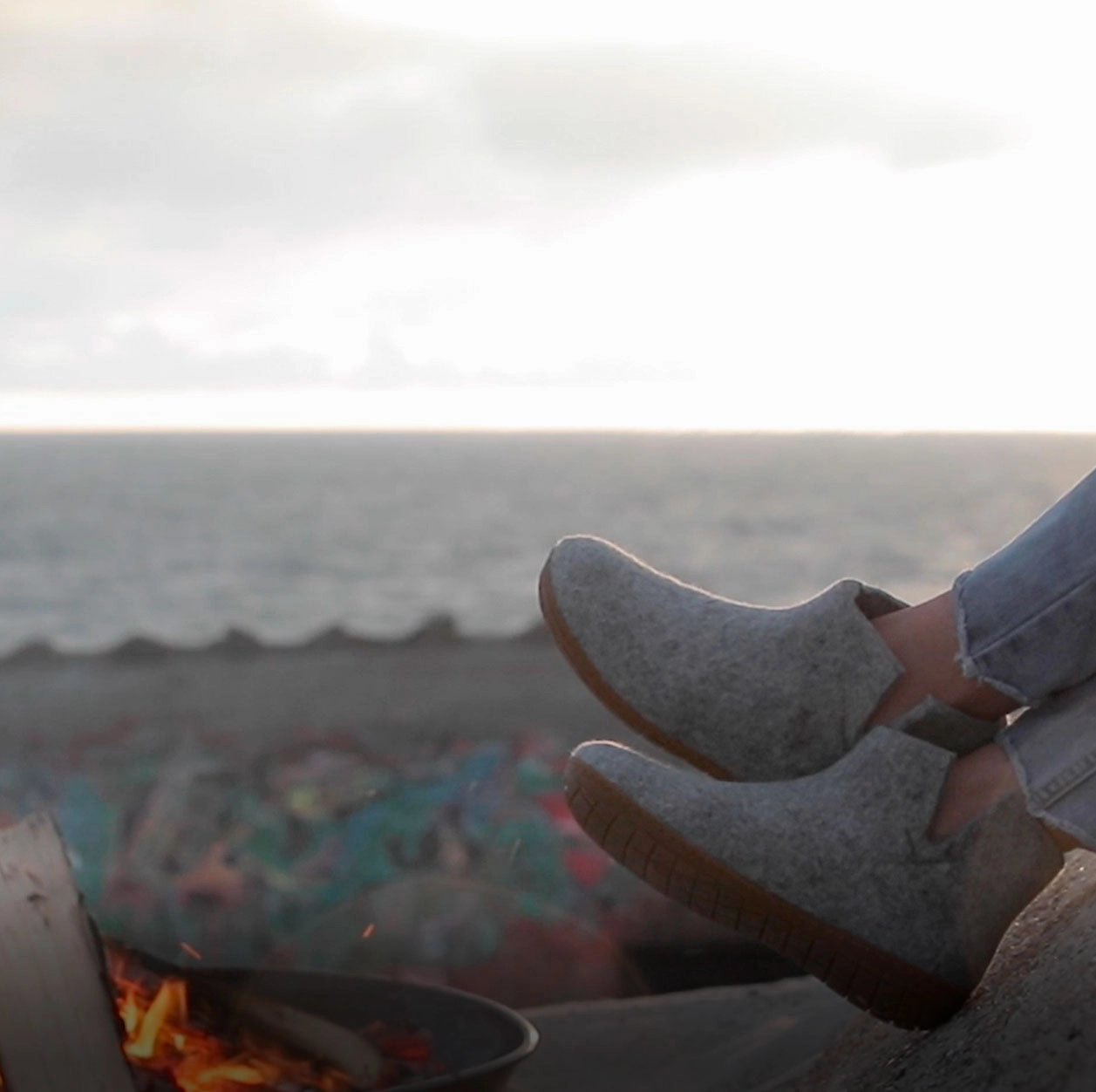 glerups Boot with natural rubber sole - honey Boot with rubber sole Grey