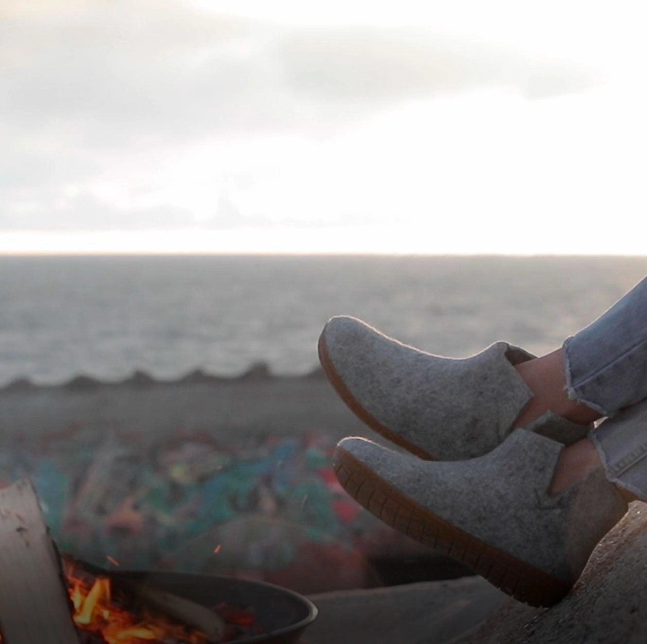 glerups Boot with natural rubber sole - honey Boot with rubber sole Grey