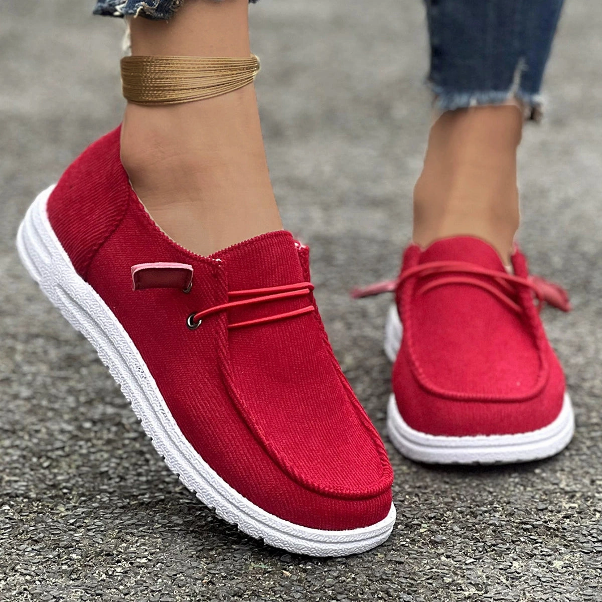 Platform Heeled Loafers Bootara Large size casual shoes spring and autumn new flat-soled low-top loafers for women