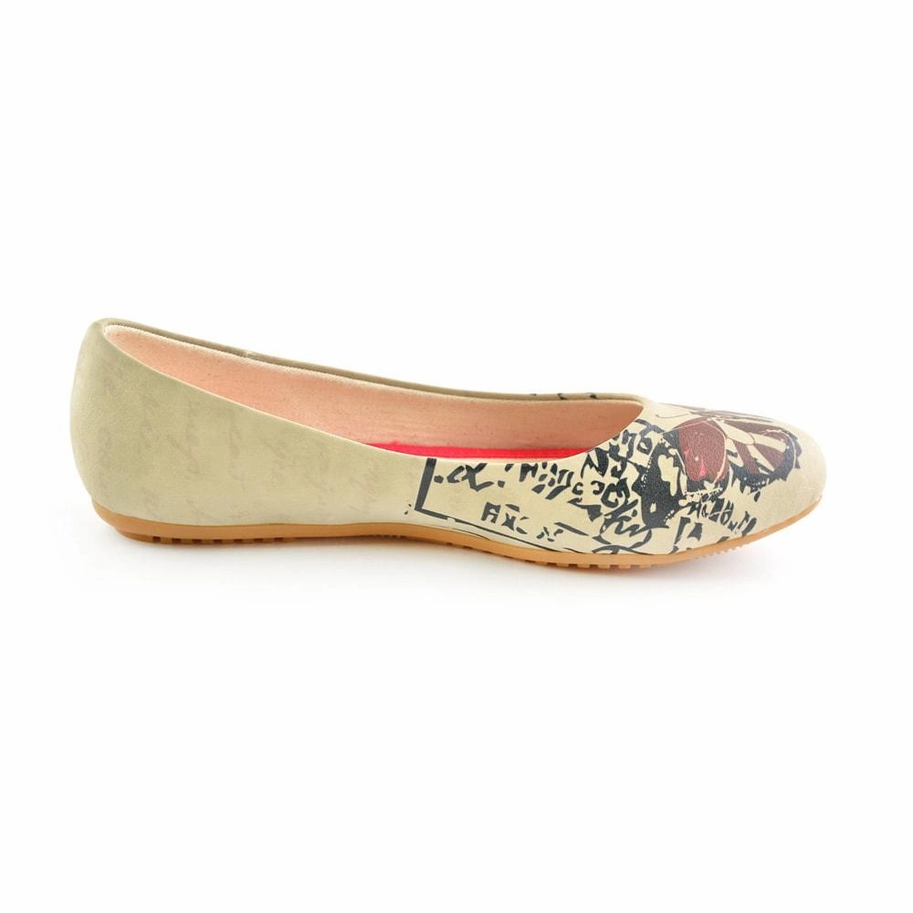 Bordeaux Butterfly Ballerinas Shoes 1060 Antique Glow