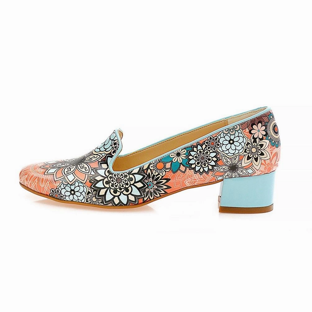 Nordic Tone Pattern Career Heel Shoes BYZ214