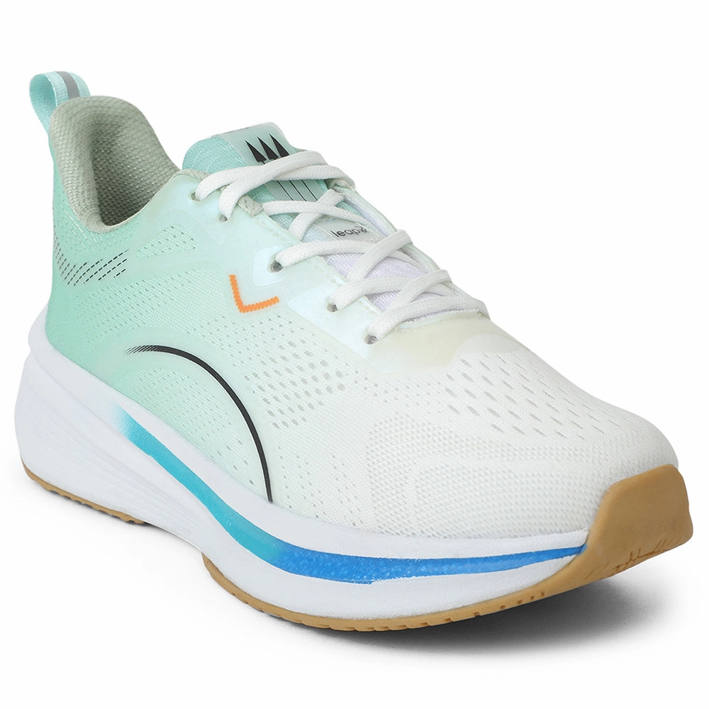 Training Shoes With Support Leap7x Sea Green Sports Lacing Running Shoes For Men PACIFIC-1E By Liberty