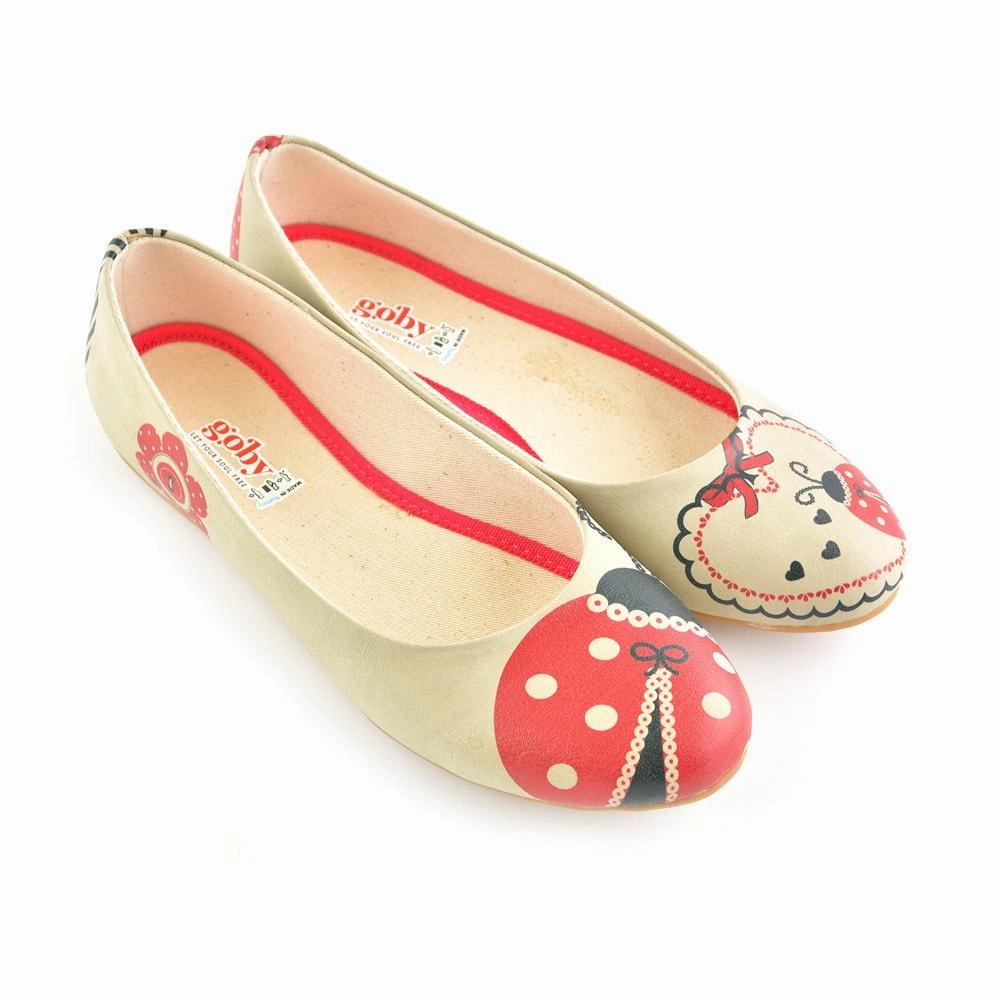 Beach Fun Soft Interior Ladybug Ballerinas Shoes 2009
