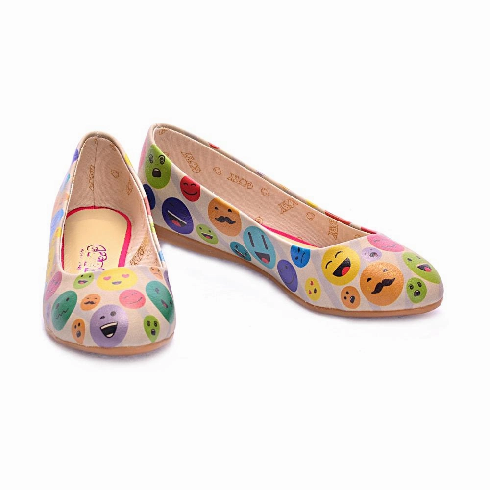 Emoji Ballerinas Shoes 1084 Everyday Silent Walk