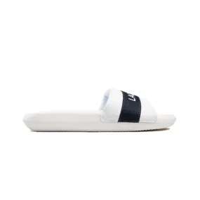 Everywhere Fit LACOSTE 7-41CMA0007042 CROCO SLIDE 319 MN'S (Medium) White/Navy Synthetic & Textile Slides