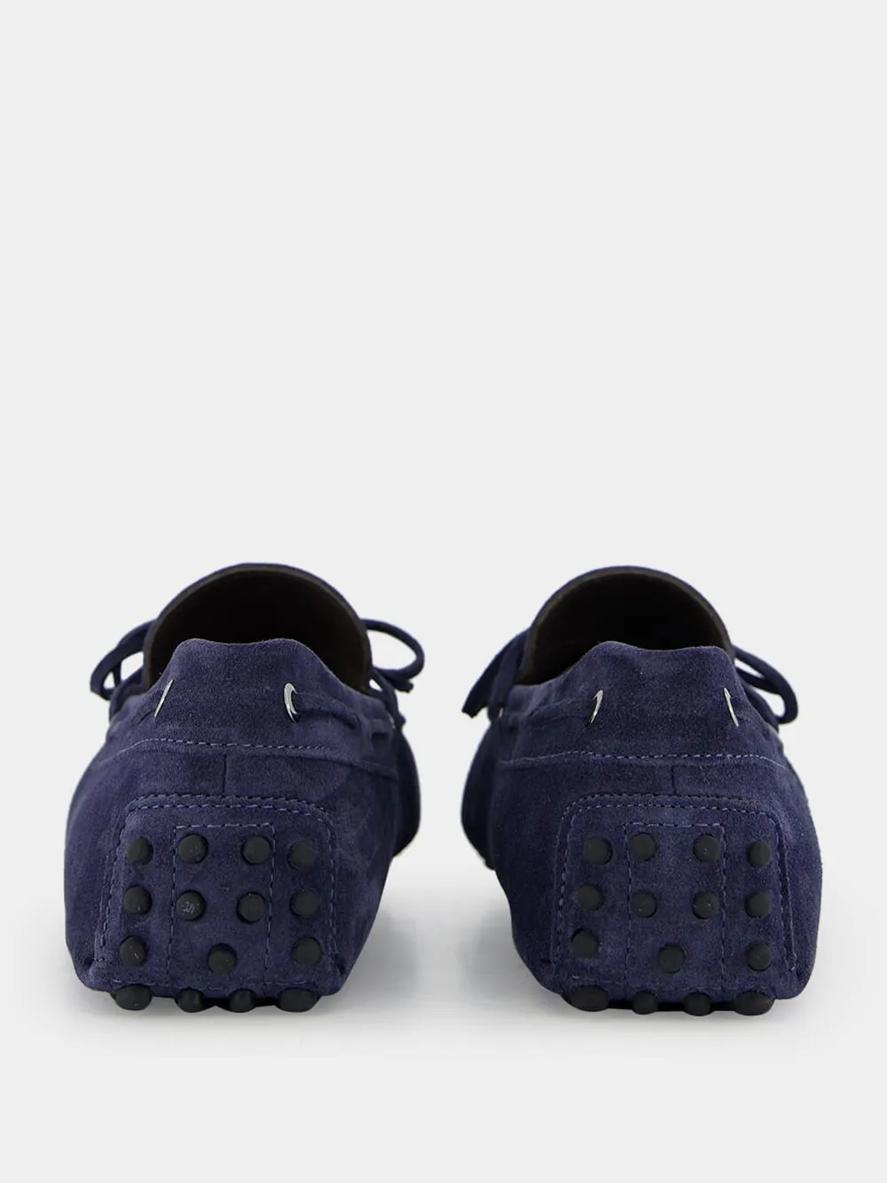 Steel Blue Suede Driving Shoes Beach Loafers