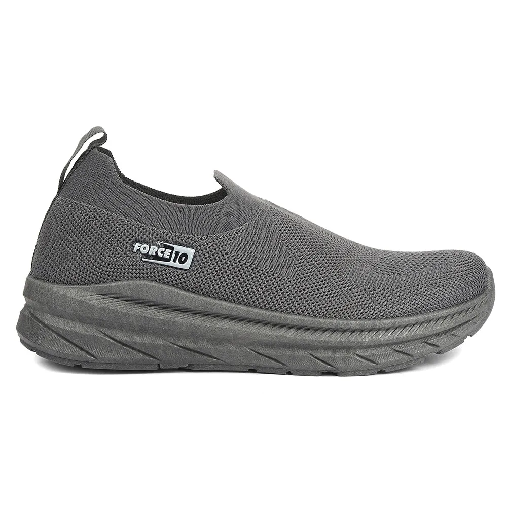 Force 10 Dark Grey Sports Non Lacing Walking Shoes For Men MATCHER-7E By Liberty Training Shoes Adidas