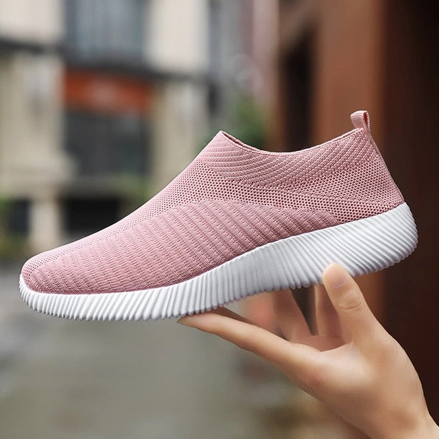 Slip on Sneakers for Women Fashion Loafers Perforated Flats Sports Cushioned Insole Comfortable Walking Casual Shoes Loafers For Summer