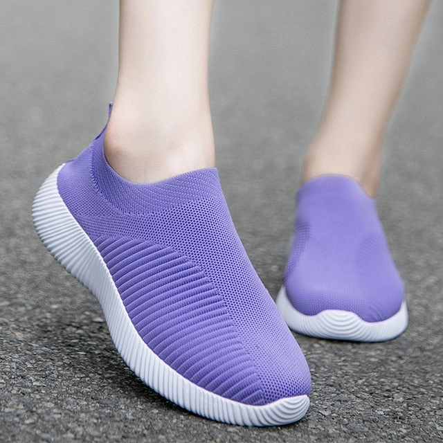 Slip on Sneakers for Women Fashion Loafers Perforated Flats Sports Cushioned Insole Comfortable Walking Casual Shoes Foot Loafers
