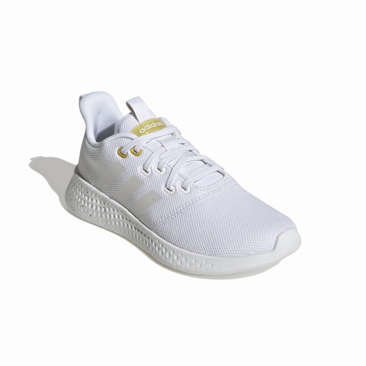 Street Glow ADIDAS GV8926 PUREMOTION WMN'S (Medium) White/White/Yellow Textile Running Shoes