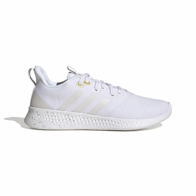 squash player shoes Well-known ADIDAS GV8926 PUREMOTION WMN'S (Medium) White/White/Yellow Textile Running Shoes