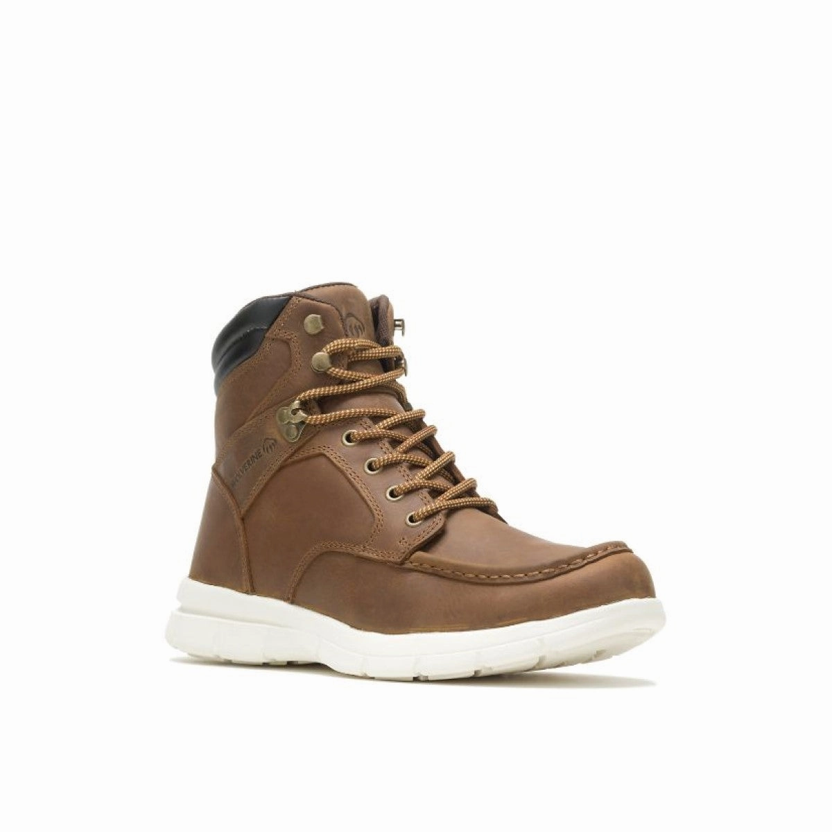 Heavy Duty Toe Cap WOLVERINE W880265-EW KARLIN MOC TOE 6" MN'S (Extra Wide) Brown Leather Work Boots