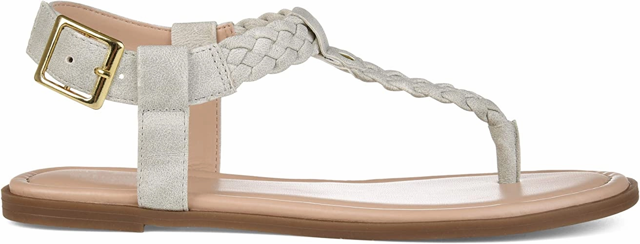 Best Asics Running Shoes Plantar Fasciitis Brinley Co. Womens Braided T-Strap Sandal  Color Grey Size 7M