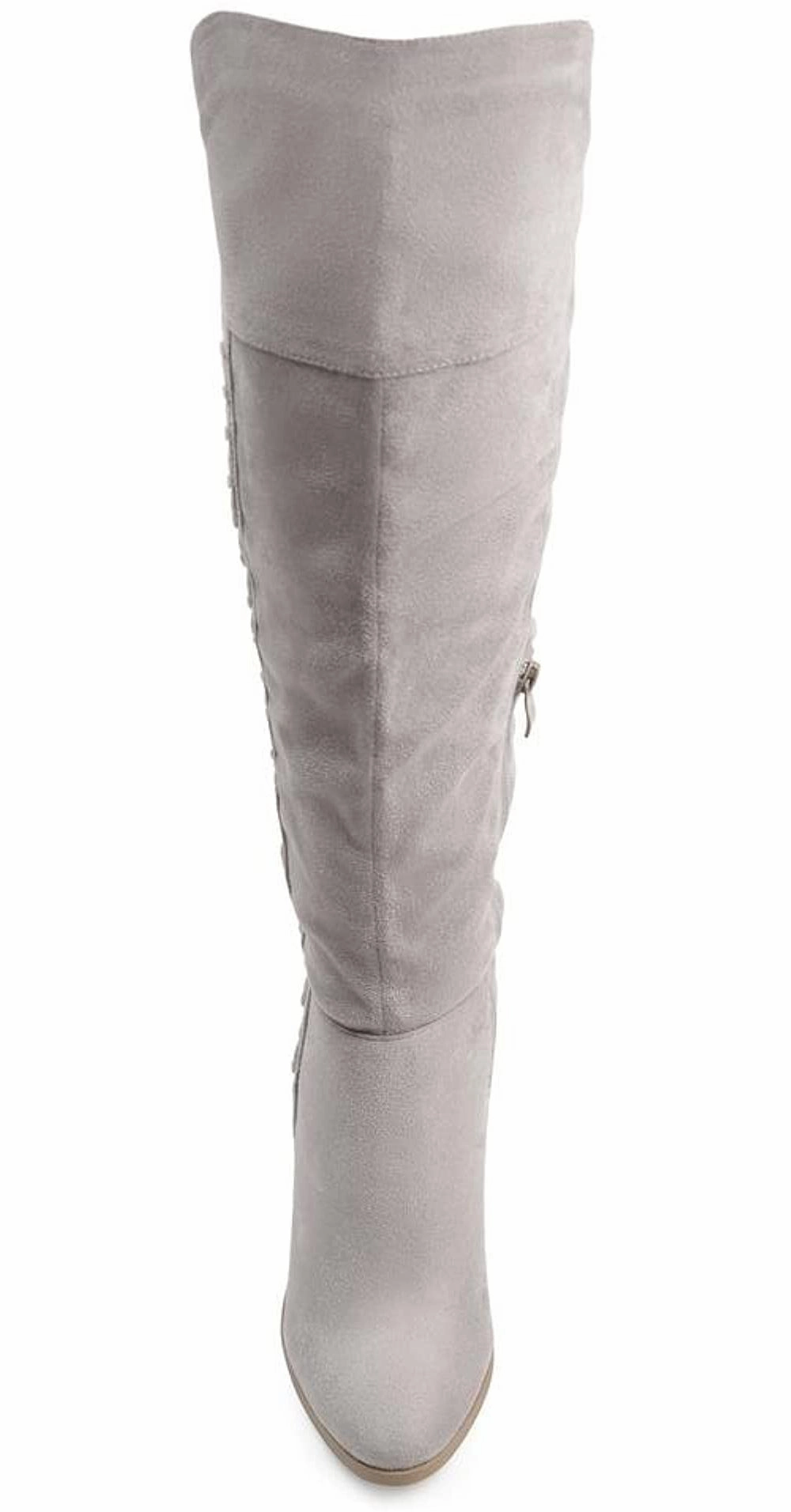 Brinley Co. Womens Spritz Faux Suede Over-The-Knee Boots  Color Gray Adidas Vintage Shoes