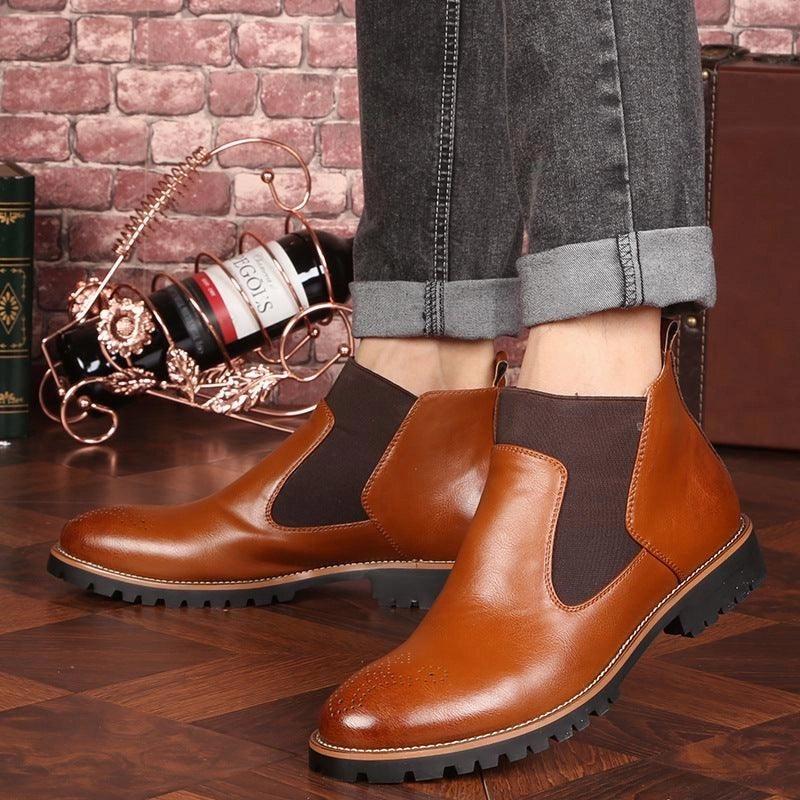 Brock Leather Boots Men Shoes Men Cocktail Dress With Boots