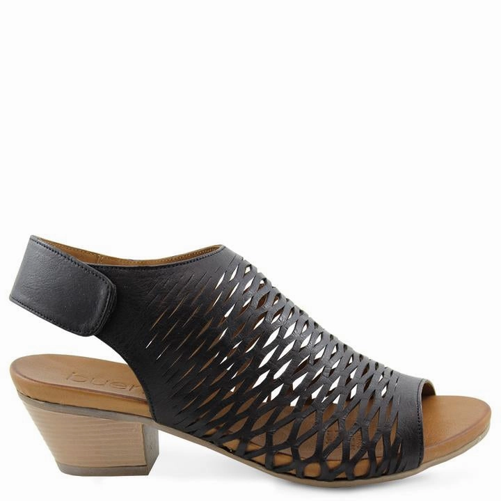 Bueno Ruby Leather Heel ~ White ~ Navy ~ Tan ~ Black ~ Cameo ~ Darkstone Pointed Sandals Ankle Strap