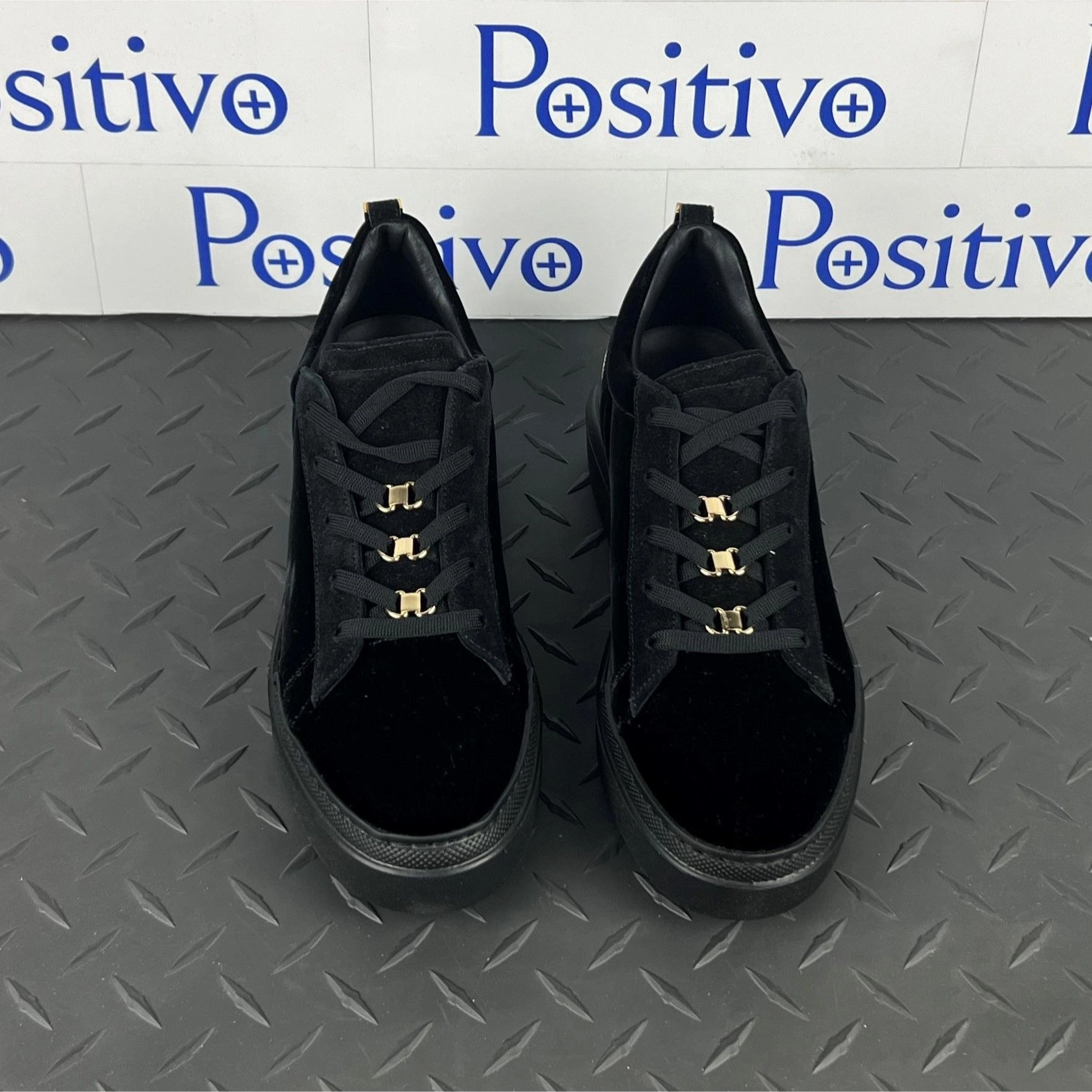 Back To School Sneakers Buscemi Womens Ninna Velvet Black Leather Sneakers