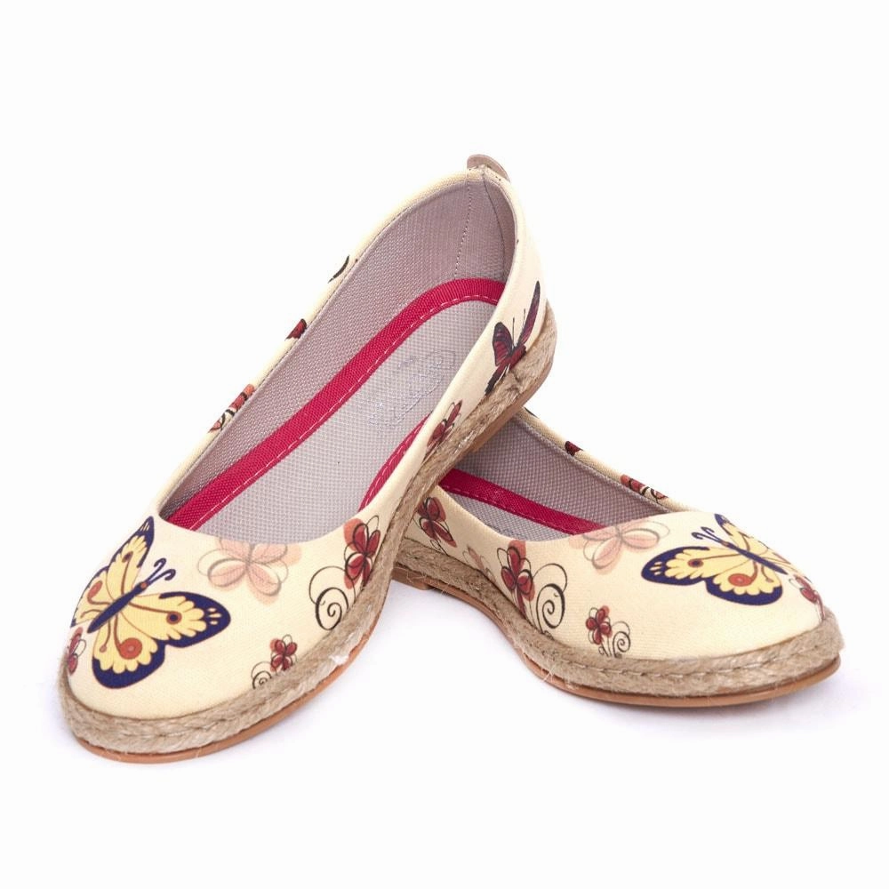 Street Cool Smooth Soles Butterfly Ballerinas Shoes FBR1208