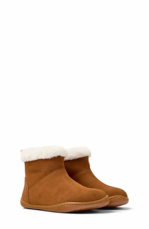 Camper: Peu Cami Ankle Boot with Fur - Brown Adidas Shoes With Flames