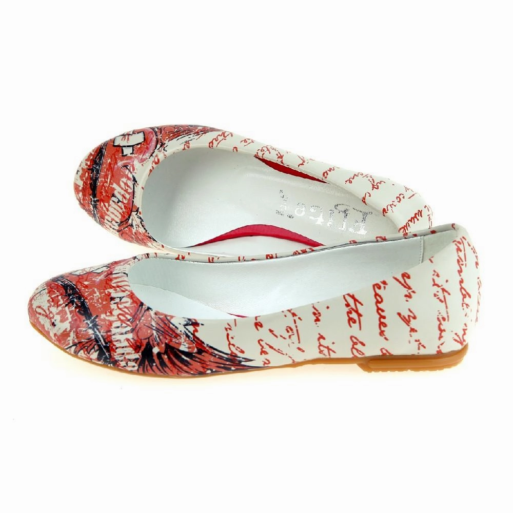 Formal Mode Elegant Mood Wounded Heart Ballerinas Shoes 1063