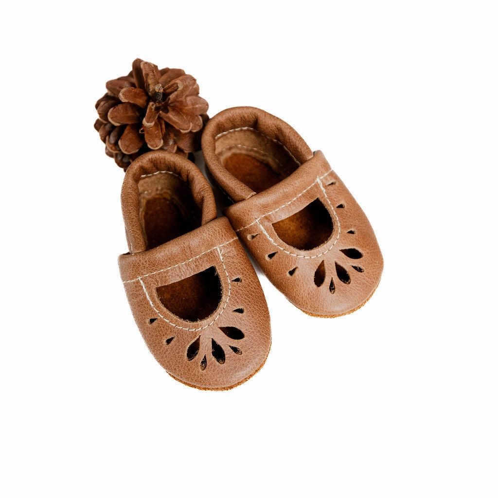 Caramel RAINEY JANES Shoes Baby and Toddler Rhinestone High Heels