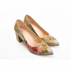 Career Heel Shoes DB306 Knitted Warm Foot Support